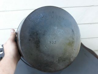 Vintage 10 Erie Griswold Cast Iron Dutch Oven Rare Flat Top Script Letters 8