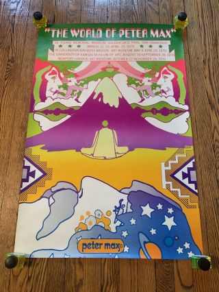 Vintage Peter Max Poster - - " The World Of Peter Max "
