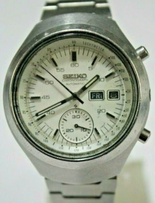 Seiko 6139 7160 Chronograph Automatic Watch Tachymeter Vintage Day Date