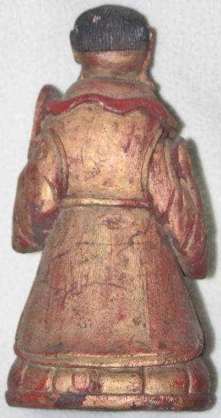 Chinese Qing Dynasty 19th Century Zhong Li Quan Hand Carved Painted Bamboo Figur 4
