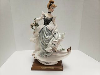Giuseppe Armani / Disney Cinderella On Stairs Made In Italy Figurine 1991 Rare