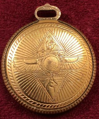 Rare Vintage 1892 Robbins Co Brass Sun Dial w/Built In Compass 3