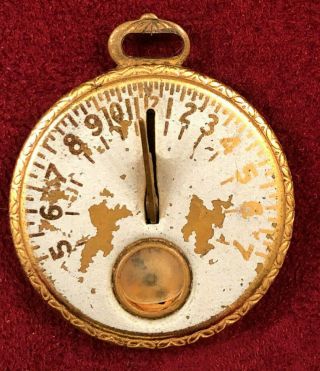 Rare Vintage 1892 Robbins Co Brass Sun Dial w/Built In Compass 4