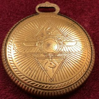 Rare Vintage 1892 Robbins Co Brass Sun Dial w/Built In Compass 7