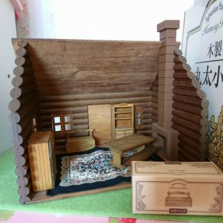 Sylvanian Families Memory Time Log Cabin Calico Critters F/s Vintage