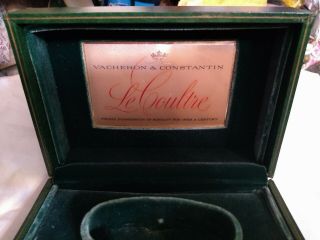 Vintage Vacheron & Constantin LeCoultre Memovox Watch Box Green Leather? 10