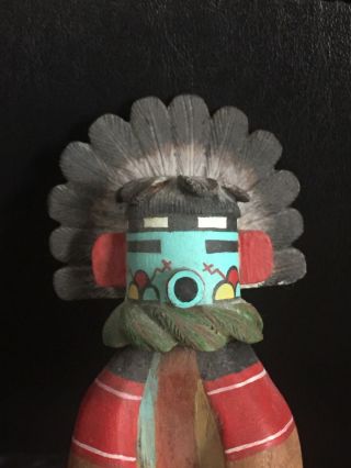 Hopi 9” Kachina Doll Wood Sculpture Figurine Signed By B.  Namoki Vtg