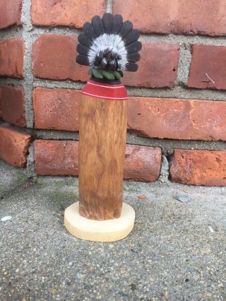 HOPI 9” Kachina Doll Wood Sculpture Figurine Signed by B.  Namoki Vtg 4