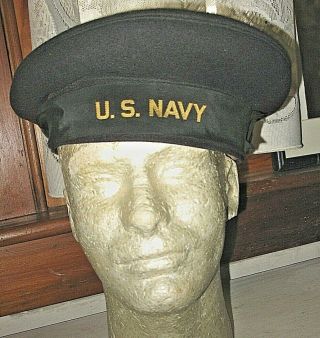 Wwii Us Navy Enlisted Pancake Cap Hat - Size 7 1/4