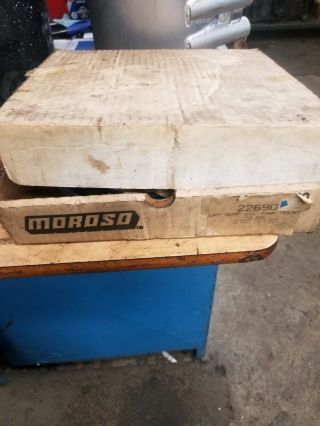 Nos Vintage Moroso Dry Sump Oil Tank And Mounting Hardware