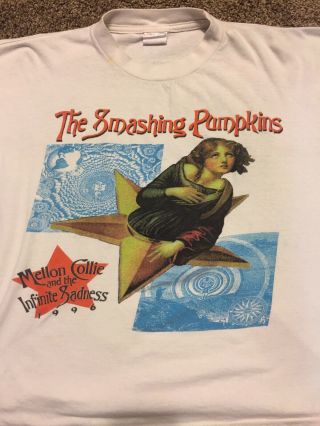 Vintage 1996 Smashing Pumpkins Mellon Collie Infinite Sadness Tour T - shirt XL 3