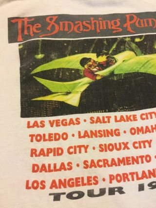 Vintage 1996 Smashing Pumpkins Mellon Collie Infinite Sadness Tour T - shirt XL 8