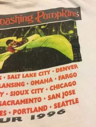 Vintage 1996 Smashing Pumpkins Mellon Collie Infinite Sadness Tour T - shirt XL 9