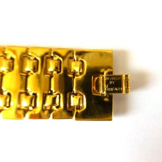 Vintage Philippe CROWN TRIFARI Gold Tone Honeycomb Links Necklace & Bracelet 5