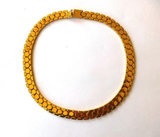 Vintage Philippe CROWN TRIFARI Gold Tone Honeycomb Links Necklace & Bracelet 6