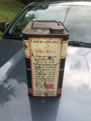 Vintage (2) Two Gallon Penguin Motor Oil Can YORK RARE 2