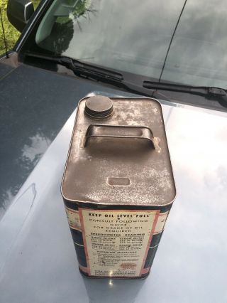 Vintage (2) Two Gallon Penguin Motor Oil Can YORK RARE 5