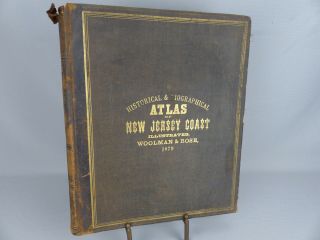 Rare H C Woolman Illustrated Atlas Of The Jersey Coast 1st Edition 1878