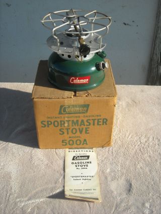 Vintage Nos Coleman Sportmaster 500a Single Burner Camp Stove 1 - 58