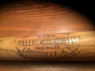 Vintage Louisville Slugger 40 B.  R.  Babe Ruth Bat 36” 4