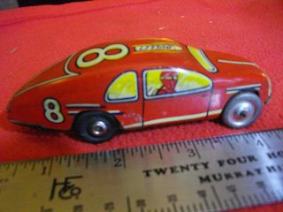 Vintage Marx Toys Tin Early Electric Track Toy Race Car 1940 - 1950s Litho Rare