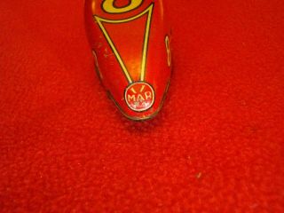 Vintage MARX TOYS Tin Early Electric Track TOY RACE CAR 1940 - 1950s Litho RARE 3