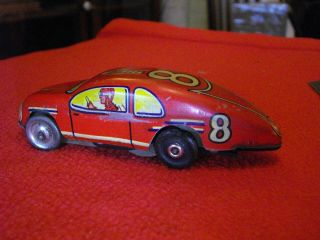 Vintage MARX TOYS Tin Early Electric Track TOY RACE CAR 1940 - 1950s Litho RARE 5