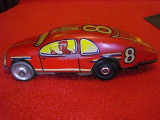 Vintage MARX TOYS Tin Early Electric Track TOY RACE CAR 1940 - 1950s Litho RARE 6