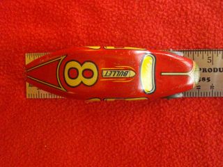 Vintage MARX TOYS Tin Early Electric Track TOY RACE CAR 1940 - 1950s Litho RARE 9