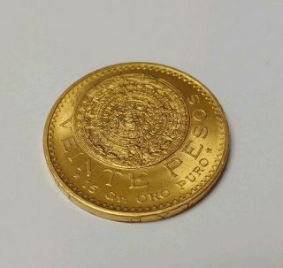 1959 Mexican Gold 20/veinte Pesos Coin - 15 Grams Of Pure Gold - Rare