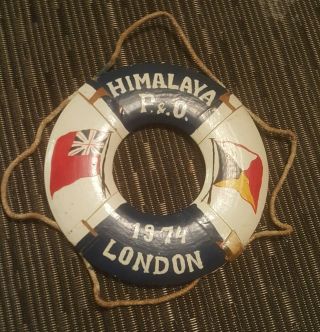 Vintage Wooden Souvenir Small Life Boy Ring P & O Himalaya 1974 London