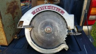 Antique Rockwell Porter Cable 12 " Circular Saw.  In Case With Tools