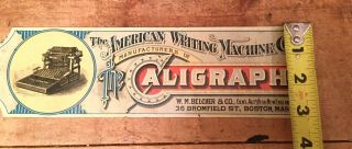 Antique THE CALIGRAPH American Writing Machine Letter Opener Page Turner Sign 10
