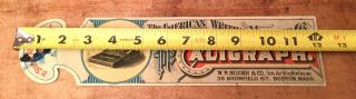 Antique THE CALIGRAPH American Writing Machine Letter Opener Page Turner Sign 12