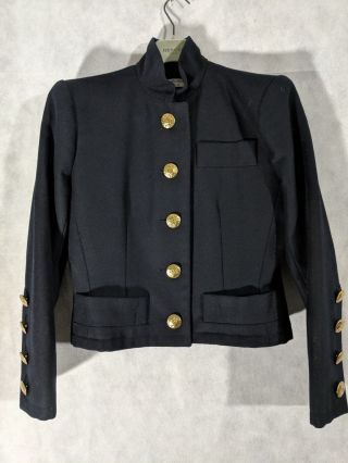 Yves Saint Laurent Rive Gauche Vintage Cropped Military Structured Jacket Ysl 36