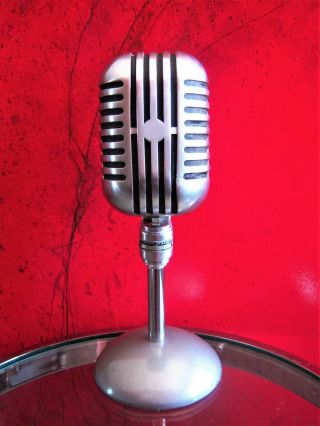 Vintage RARE 1940 ' s Turner 101A ribbon dynamic microphone old w period stand 3
