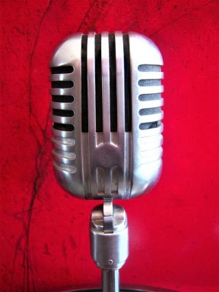 Vintage RARE 1940 ' s Turner 101A ribbon dynamic microphone old w period stand 8