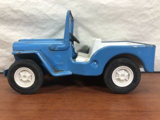 Old House Find Vintage 1960’s Pressed Steel Tonka Toys Blue Jeep Cj Toy Truck