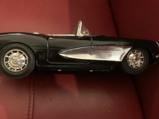 Luxe 1963 Split Window Stingray Black Corvette Convertible Tin Toy Friction Car 3