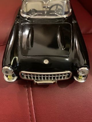 Luxe 1963 Split Window Stingray Black Corvette Convertible Tin Toy Friction Car 4