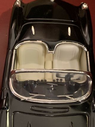 Luxe 1963 Split Window Stingray Black Corvette Convertible Tin Toy Friction Car 5
