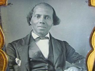 Rare African American Gentleman From Philadelphia Daguerreotype Photograph