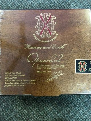 Fuente Fuente Opus 22 OpusX Forbidden X Heaven & Earth Humidor - 16 RARE CIGARS 8