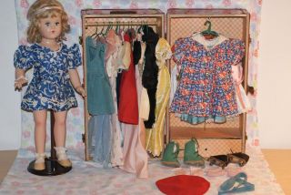 Vintage R&b Carolyn Snow Queen R&b 20 " Composition Doll W/ Clothes & Trunk