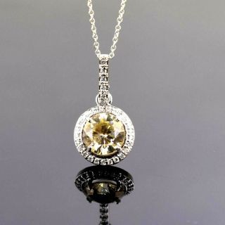 7.  20 Ct Champagne Diamond Pendant With Vvs White Diamonds Huge & Rare