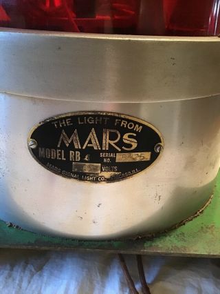 Vintage The Light From Mars Red Single Light Model 5175 9