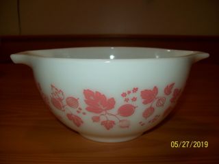 3 Vintage PYREX Pink GOOSEBERRY Cinderella NESTING BOWLS 441 443 & 444 5