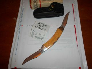Vintage Case XX 273 Texas Lockhorn DOUBLE LOCKBLADE KNIFE WTH SHEATH. 3