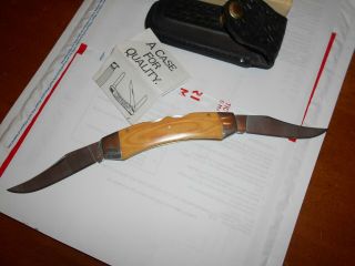 Vintage Case XX 273 Texas Lockhorn DOUBLE LOCKBLADE KNIFE WTH SHEATH. 4