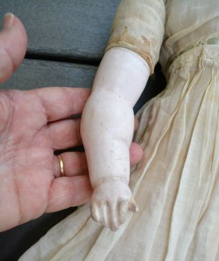 Antique Doll Wax Over Paper Mache with RARE HAIR STYLE Early 1860s 10